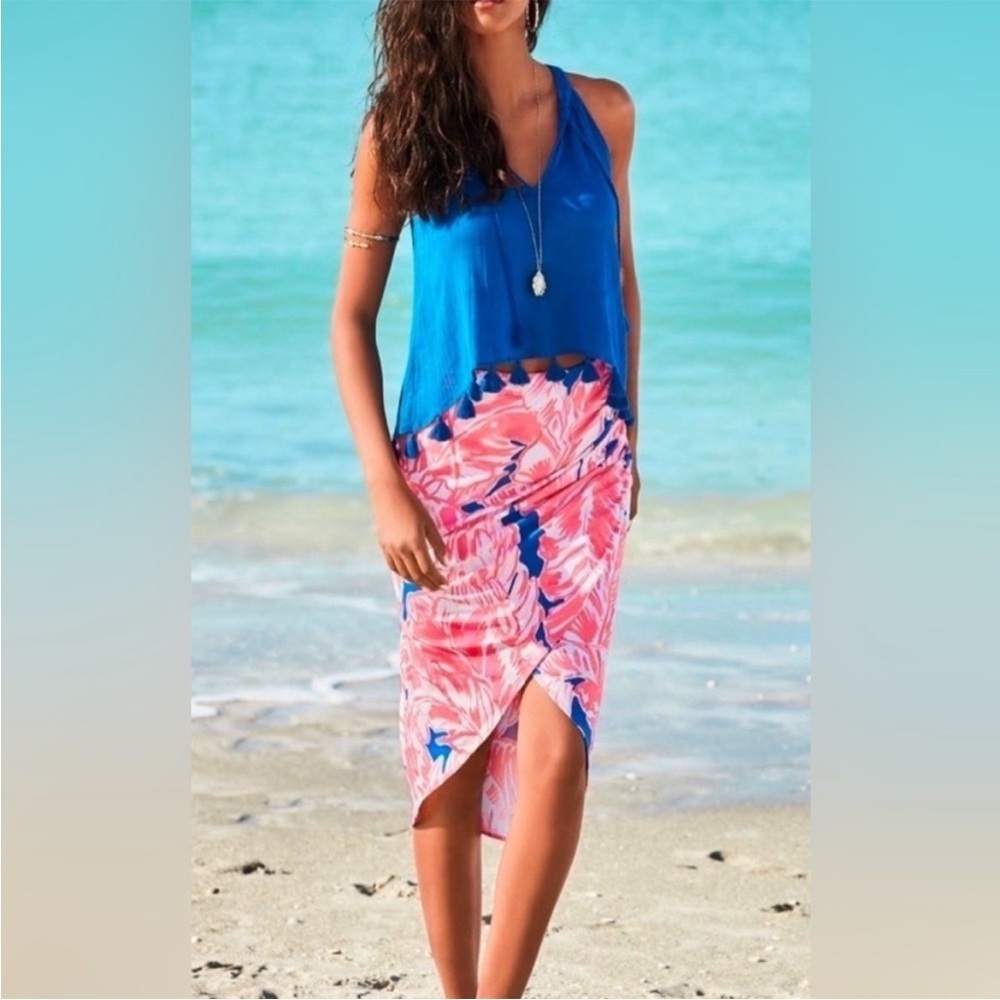 Lilly Pulitzer Palmer Skirt in Tiki Pink Beach Bliss